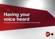 Virgin Media Consumer Complaint Resolution Code of Practice