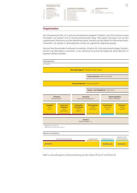 Finanzbericht 2012 - Die Post