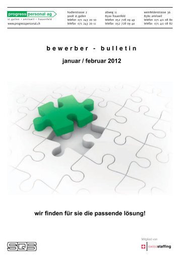 bewerber - bulletin märz / april 2011 januar / februar 2012 wir finden ...