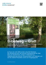 Bibelweg – Glatt - Evangelisch-reformierte Kirchgemeinde Dübendorf