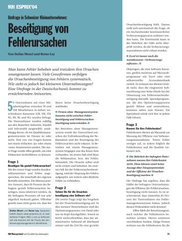 5 Beseitigung von Fehlerursachen - SAQ