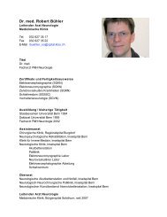 Dr. med. Robert Bühler - Solothurner Spitäler AG