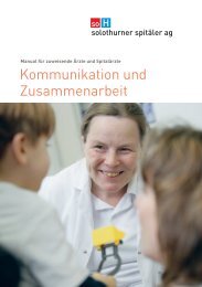 Manual für zuweisende Ärzte und Spitalärzte - Solothurner Spitäler AG