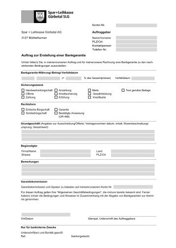 Auftragsformular (PDF) - SLG