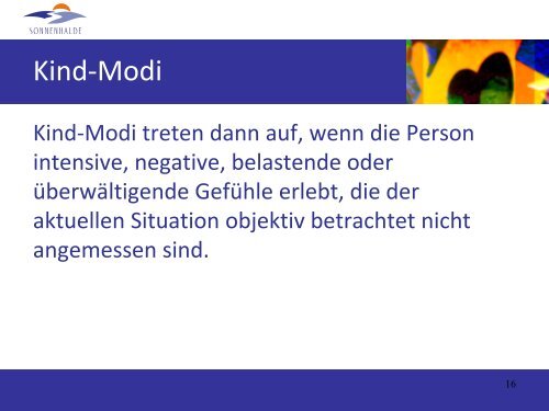 Das Modus-Modell der Schematherapie - Sonnenhalde