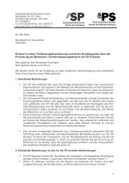 Entwurf zu einer Verfassungsbestimmung und einem ... - SP Schweiz