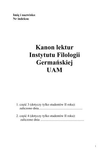 Teil II: 1848 - Instytut Filologii Germańskiej UAM w Poznaniu