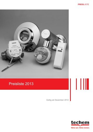 Techem Preisliste (PDF-Format)