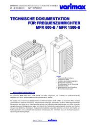 TECHNISCHE DOKUMENTATION FÜR ... - Varimax AG