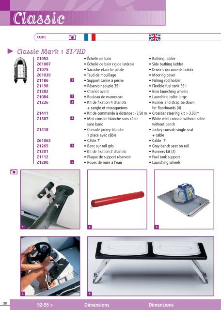 ZODIAC ZOOM BOMBARD Accessoires Accessories Accesorios ...