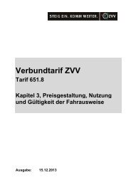 Preisgestaltung, Nutzung und Gültigkeit der Fahrausweise - ZVV