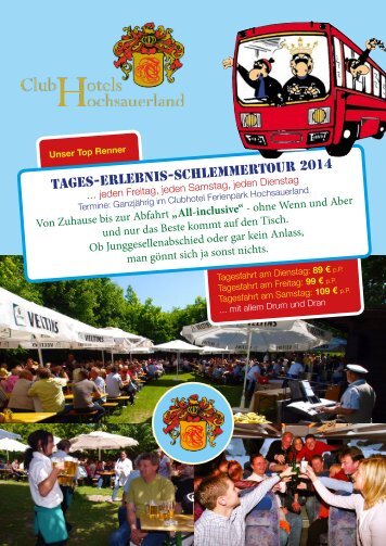 Tages-Erlebnis-Schlemmertour 2014 - Clubhotels Hochsauerland