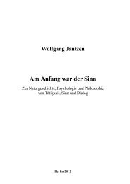 Wolfgang Jantzen Am Anfang war der Sinn