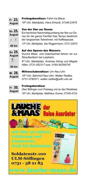 Tourenprogramm als PDF laden - ADFC - Kreisverband Ulm/Alb ...