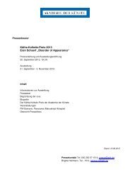 Pressedossier (pdf-Dokument, 0,4 MB) - Akademie der Künste