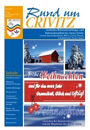 Fröhliche Weihnachten - Amt Crivitz