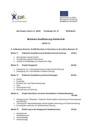 Lehrplan Aufbaukurs Elsenstr. 52 - Anti Drogen Verein