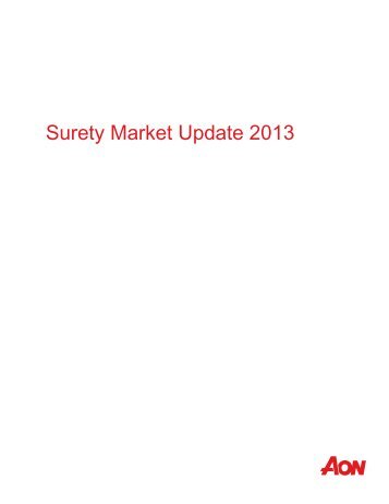 Surety Market Update 2013 | Aon
