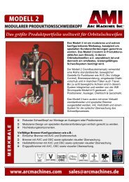 Das größte Produktportfolio weltweit für ... - Arc Machines, Inc.