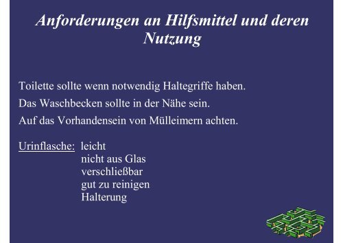 Versorgung mit Hilfsmitteln zur Schaffung von Kontinenz - ASbH