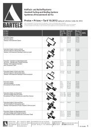 Preise Einzelkomponenten - Bartels