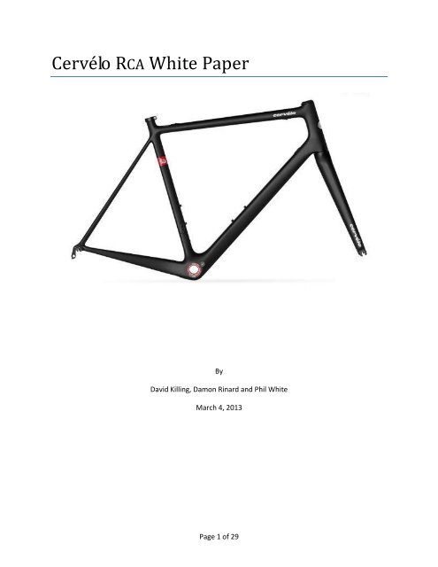 Phil white online cervelo