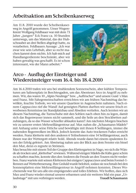 2010 - Deutsche Alpenvereinssektion Berchtesgaden