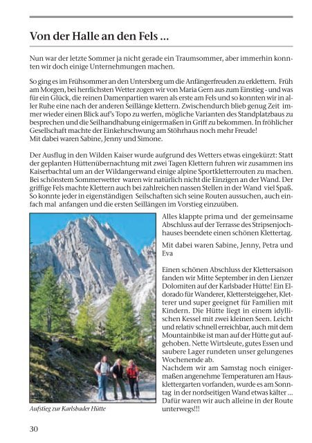 Jahresbericht 2010 - Deutsche Alpenvereinssektion Berchtesgaden