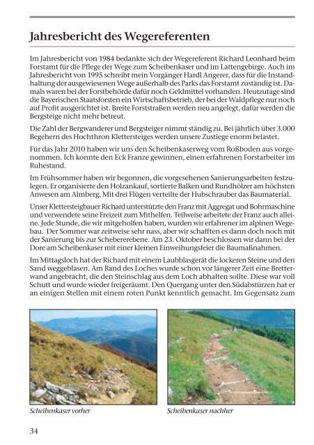 Jahresbericht 2010 - Deutsche Alpenvereinssektion Berchtesgaden