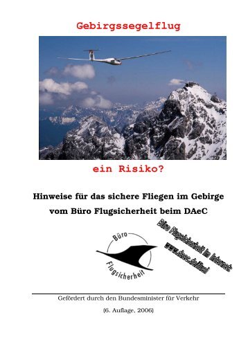 Gebirgssegelflug ein Risiko? - DAeC Deutscher Aeroclub