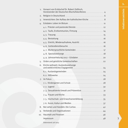Katholische Kirche in Deutschland – Zahlen und Fakten 2012 / 13