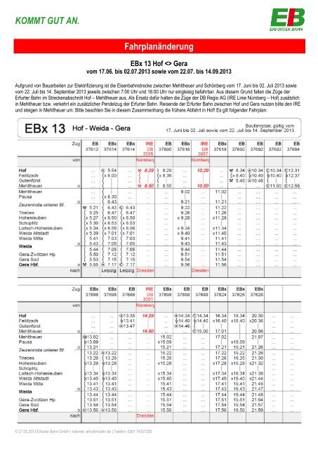 Reste Wimper Meeresfrüchte db fahrplan erfurt jena west Schatz Spiegel Chor