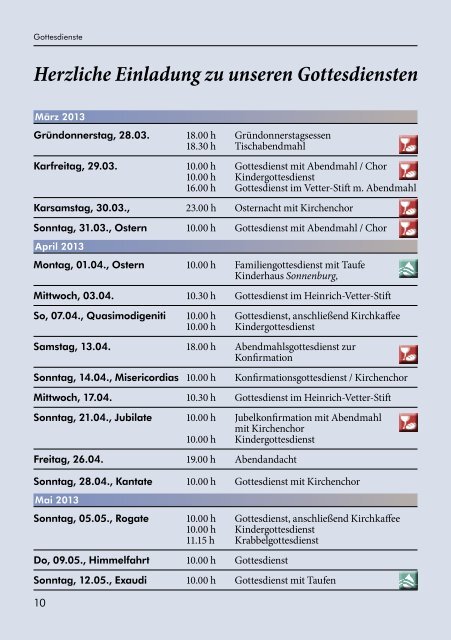 Gemeindebrief Nr. 20 / Ostern/Pfingsten 2013 - Evangelischen ...