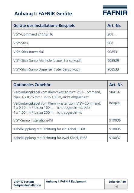 VISY-X System - FAFNIR GmbH