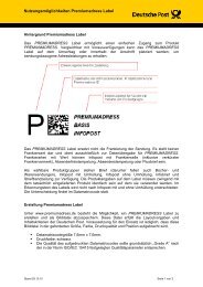 Nutzungsmöglichkeiten Premiumadress Label - BC Directgroup ...