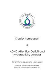 Klassisk homÃ¸opati & ADHD Attention Deficit and Hyperactivity ...