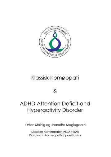 Klassisk homÃ¸opati & ADHD Attention Deficit and Hyperactivity ...