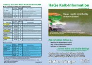 HaGe Kalkinformationen für Mecklenburg-Vorpommern - HaGe Kiel