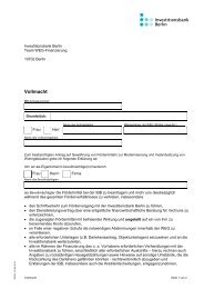 Formatvorlage für interne Formulare - Investitionsbank Berlin