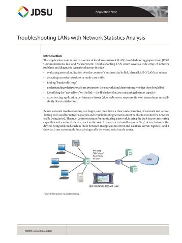 Troubleshooting LANs with Network Statistics Analysis - JDSU