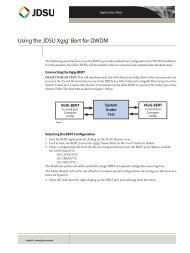 Application Note: Using JDSU's Xgig BERT for DWDM