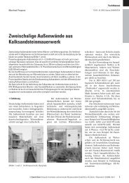 Zweischalige Außenwände aus Kalksandsteinmauerwerk