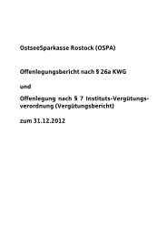 Offenlegungsbericht 2012 - OstseeSparkasse Rostock