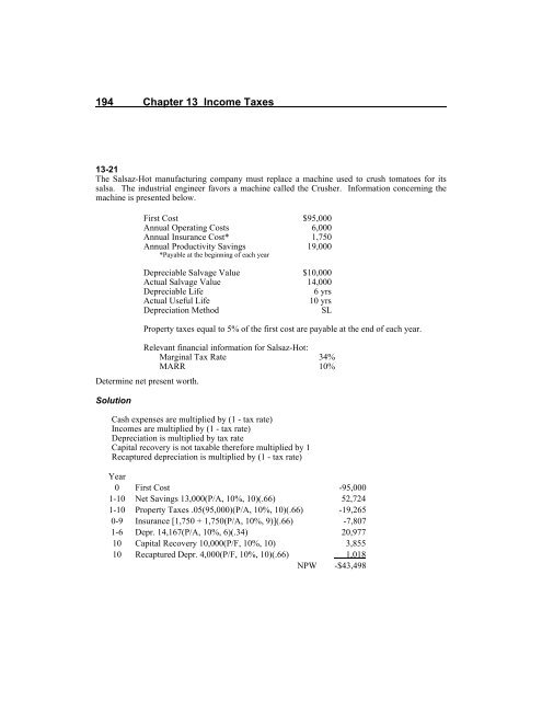 Chapter 13 Income Taxes