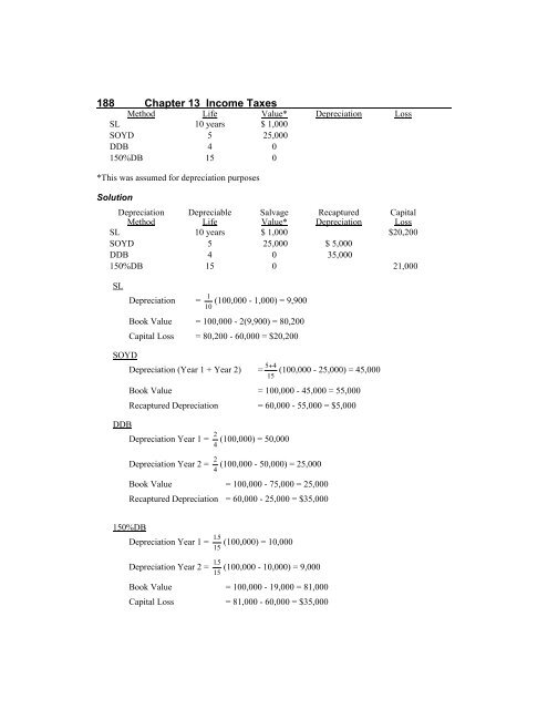 Chapter 13 Income Taxes