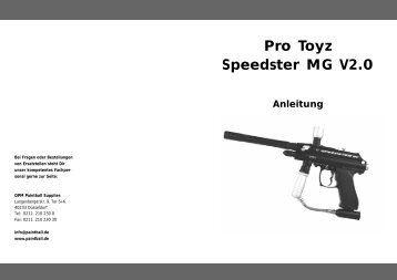 ProToyz Speedster MG v2 Manual - Paint Supply GmbH