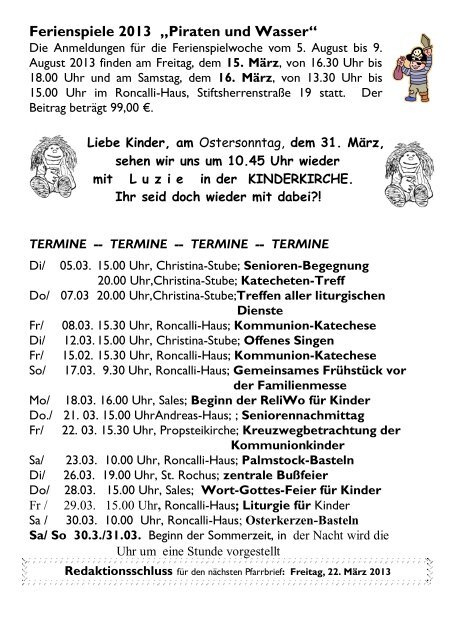 Gemeindeblatt 9-12/2013 - Propsteipfarrgemeinde St. Mariä ...