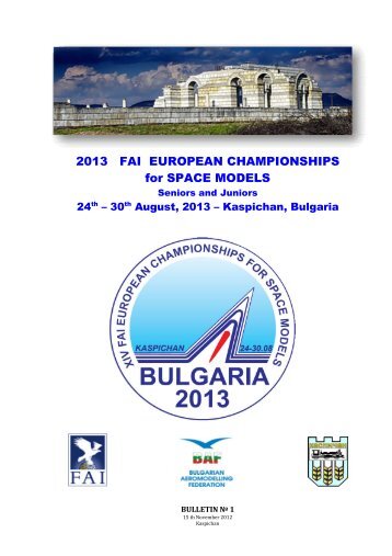 2013 FAI EUROPEAN CHAMPIONSHIPS for SPACE MODELS