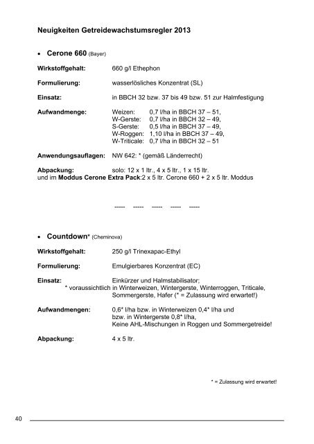 ROZH Pflanzenschutzmittel Frühjahr 2013