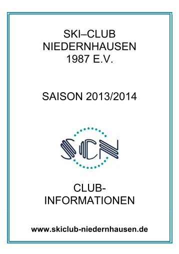 SCN Infoheft 2013/2014 - Skiclub Niedernhausen